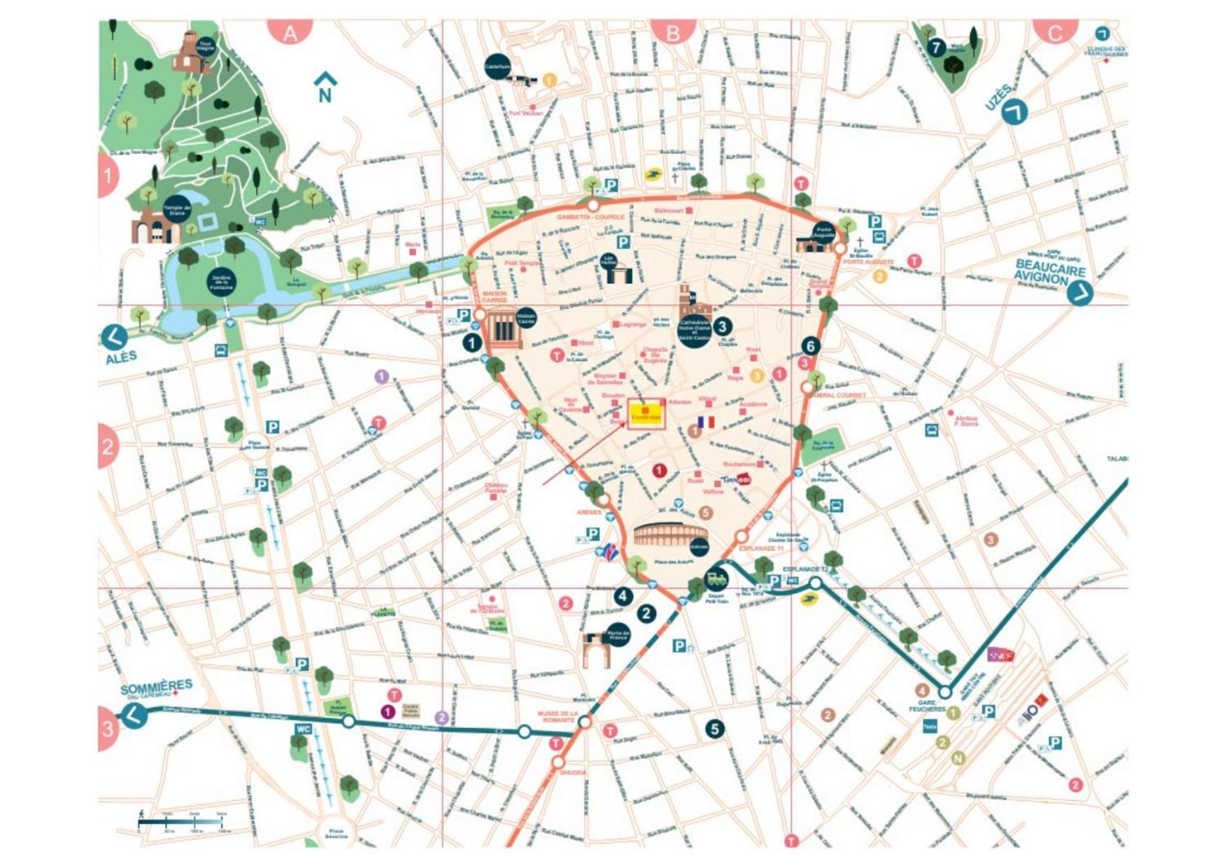 Au Coeur Du Centre Historique - Immeuble Classe - Terrasse - Climatise Nîmes Eksteriør billede
